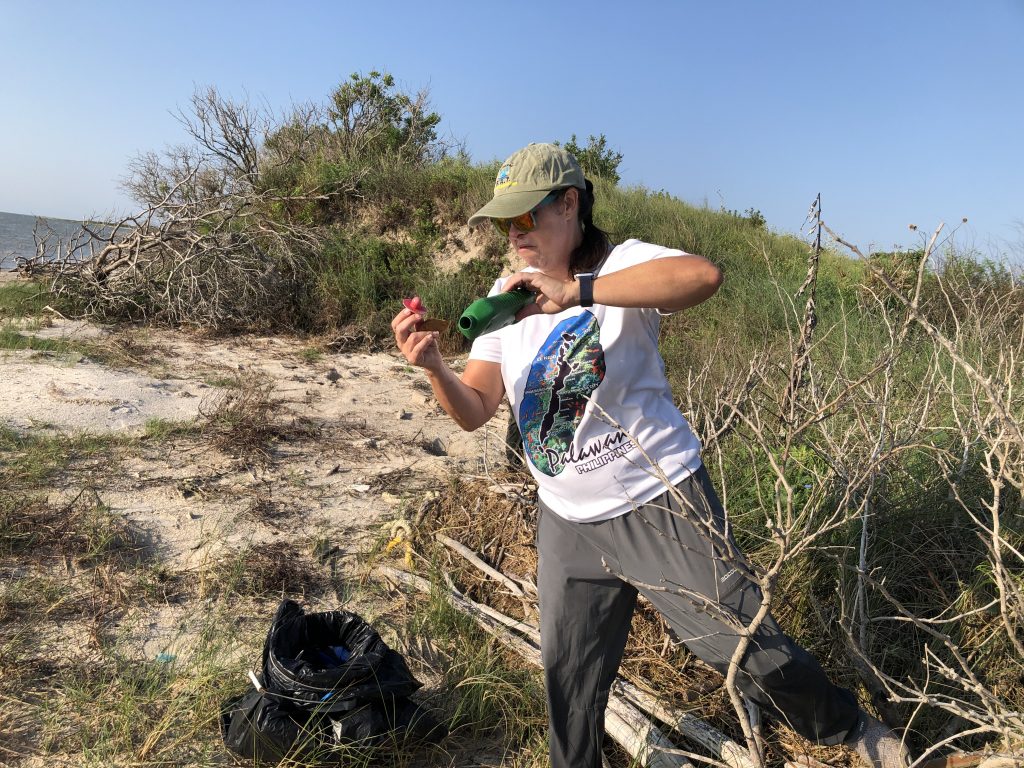 Natalie Picking Up Trash